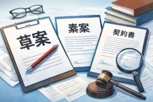 草案とは？意味・素案との違い・契約書での使い方を解説